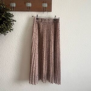 Amazon Gold Midi Pleated A-line Skirt for Work